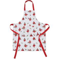 Catherine Lansfield Christmas Robins Apron Apron Red