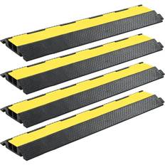 vidaXL 4x Cable Protector Ramps 2 Channels Rubber 101.5cm Conduit Wire Cover