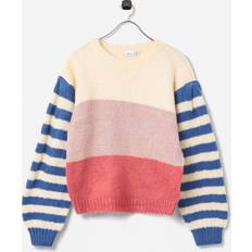 Beige Knitted Sweaters Name It Tröja nkfOliana LS Boxy Knit