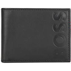Hugo Boss Note Compartments Wallets Hugo Boss Signature Leather Wallet Black