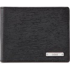 Hugo Boss Note Compartments Wallets HUGO BOSS GalleryA Trifold Italian-leather trifold wallet logo plate