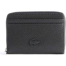 Zip Around Coin Purses Lacoste Chantaco Zippered Fine Small Coin Pouch - Black
