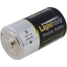 Lighthouse LR20 D Alkaline Batteries 14800 mAh (Pack 2)