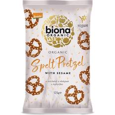 Crackers & Crispbreads Biona Organic Spelt Pretzel With Sesame