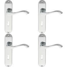 4x PAIR Curved Handle on Chamfered Lock