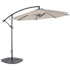 Silver Parasols & Accessories 3M Garden Parasol Banana Cantilever Sun Shade Umbrella Bistro