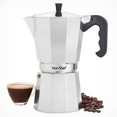VonHaus Stovetop Coffee Maker 12 Cup 600ml Italian Style Espresso