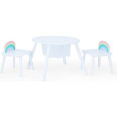 White Chairs Kid's Room Teamson Kids Fantasy Rainbow Fishnet Play Table & Chairs