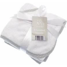 White Baby Towels Country Club Elli and Raff Pack of 2 Hooded Towels