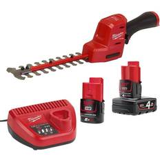 Milwaukee Battery Hedge Trimmers Milwaukee M12 FHT20-402 12v Fuel 20cm Hedge Trimmer Inc 2x 4.0Ah Batts