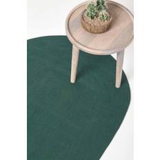 Homescapes Woven Braided Oval Rug Green