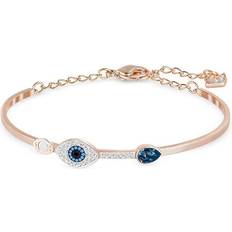 Bangles - Women Bracelets Swarovski Symbolic Evil Eye Bangle Bracelet - Rose Gold/Blue/Transparent