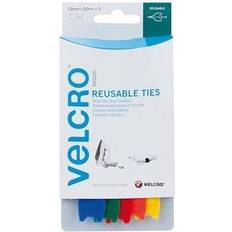 Green Cable Management Velcro Brand ONE-WRAP Reusable Ties (5) 12mm x 20cm Multi-Colour