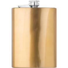 Premier Housewares 8oz Gold Finish Hip Flask Pocket Flask For Alcohol Flasks For Made from Stainless Steel Whisky Flask 3 Hip Flask
