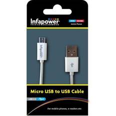 Infapower P009 White Micro To USB Charge & Sync Data Cable