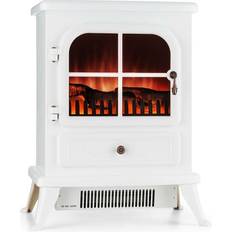 Klarstein St. Moritz Electric Fireplace 1650W/1850W Flame Illusion Smoke-Free White White