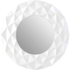 Premier Housewares White High Gloss 3D Wall Mirror