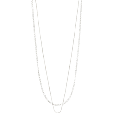 Pilgrim Mille Necklace - Silver/Transparent