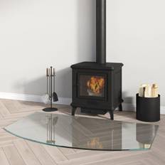 Ethanol Fireplaces vidaXL Fireplace Glass Plate 100x60 cm