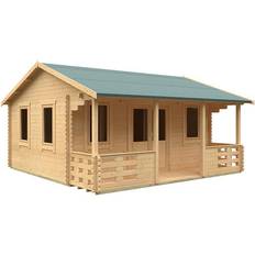 Decking Joists 18x14 The Addlington 44mm Cabin L5350 x W4150 mm Solid Wood/Softwood/Pine Natural