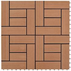 Topdeal 22 pcs Decking Tiles 30x30 cm 2 sqm wpc Black VDTD20443