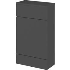Hudson Reed Fusion Compact WC Unit with Coloured Worktop 500mm Wide Gloss Grey