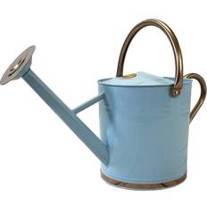 Selections Duck Egg Blue & Copper Metal Watering Can with Rose
