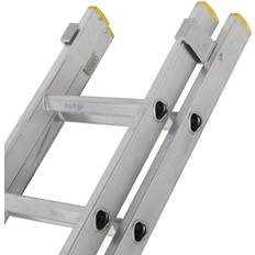Extension Ladders 18 Rung Aluminium Double Section Extension Ladders & Stabiliser Feet 2.5m 4m