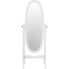 SECONIQUE Contessa White Cheval Mirror Wall Mirror