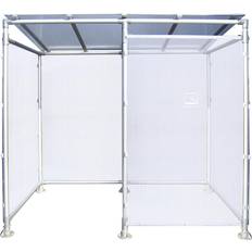 Hinged Doors PROCITY ECO smokers' shelter, with cladding, width 2506 mm, silver