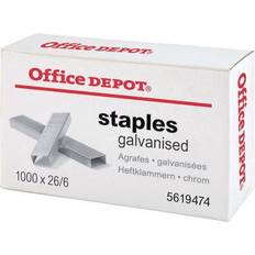 Office Depot Desktop Stationery Office Depot 26/6 Staples 5619474 Wire Silver