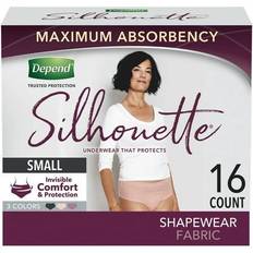 Depend Silhouette Incontinence Underwear Small 26–34 Waist Maximum Absorbency Black Berry 16