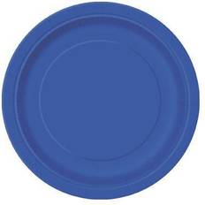 Unique Party Disposable Plates Royal Blue 8-pack