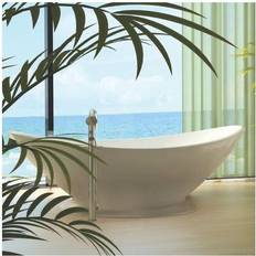 BC Designs Kurv Double Ended Freestanding Bath With Integrated Overflow 1890mm X 900mm Silk
