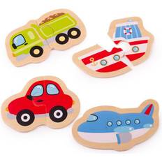 Uber Kids Bigjigs Toys Two Piece Puzzles Transport