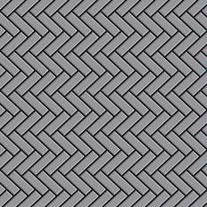 Alloy - Mosaic tile massiv metal Stainless Steel grey 1.6mm thick Herringbone-S-S-MA