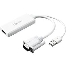 j5create VGA to Adapter with Built-in USB Power Cable