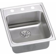Elkay Lustertone Classic Collection LRAD172065PD1 Drop-In Single Bowl Kit