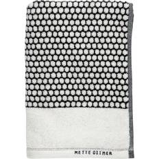 Mette Ditmer Grid Bath Towel Beige, Black (70x140cm)