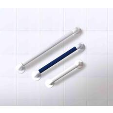 White Flush Buttons NRS Healthcare Fluted Grab Rail
