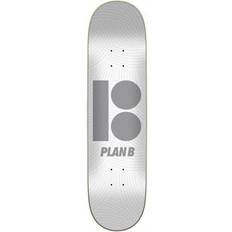 Grey Decks Plan B Skateboard Deck Team Texture (Hvid) Hvid/Grå 8"