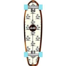 Grey Longboards Aloiki Cruiser Skateboard (Palms) Hvid/Brun/Grå