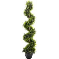 Plastic Decorative Items Smart Garden Cypress Topiary Twirl Artificial Plant