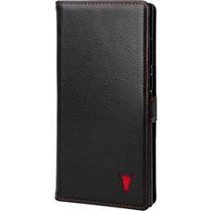 (Black with Red Detail) TORRO Samsung Galaxy S22 Ultra Leather Case