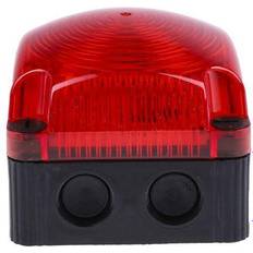 WERMA BWM 853 Series Red Steady Beacon, 24 V, Surface Mount, Wall Mount, LED Bulb, IP66, IP67