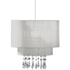 Silver Lamp Parts Premier Housewares Riband Voile Shade