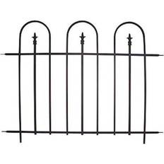 Black Enclosures None Triple Arch Finial Fence Section Black