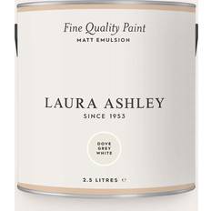 Laura Ashley Matt Emulsion Wall Paint Grey, White 2.5L