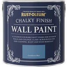 Rust-Oleum Blue - Plaster Paint Rust-Oleum Chalky Cornflower Wall Paint Blue 2.5L