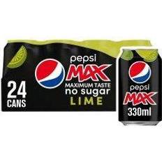 Pepsi 33cl Pepsi Max Lime No Sugar Cola Can 33cl 24pack